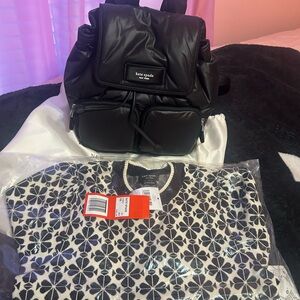 Kate Spade Black Backpack & NWT Kate spade Spade sweater bundle